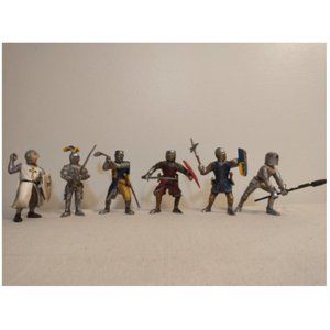Schleich Lot of 6 Medieval Knights and Soldiers Action Figure Toys 2003